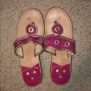 Pink and gold Jack Rogers